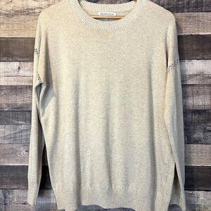 Heartloom Cream Wool Blend Sweater‎ L  Minimalist Classic Neutral Comfy Cozy